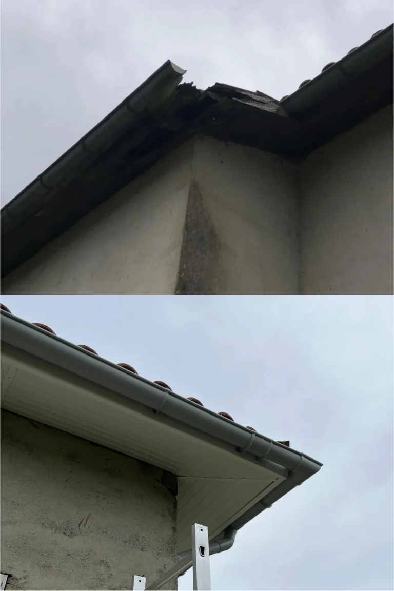 Rénovation extérieure gouttières couverture maison campagne