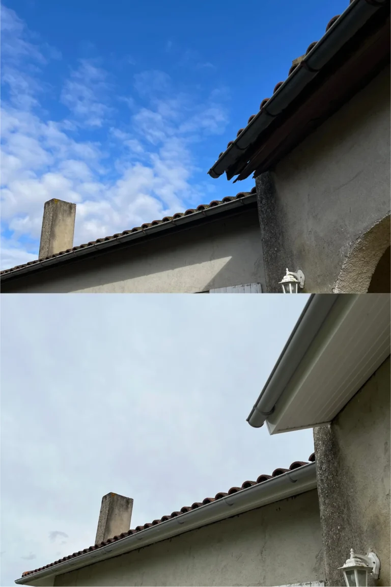 Rénovation extérieure gouttières couverture maison campagne